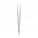 Microsurgical tweezer Fig. 8, 1x2 teeth, straight, L- 18 cm