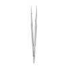 Microsurgical tweezer Fig. 8, 1x2 teeth, straight, L- 18 cm