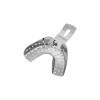 Impression tray, full denture, perforated