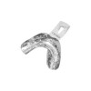 Impression tray, part edentulous, perforated