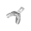 Impression tray, part edentulous, perforated