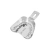 Impression tray, edentulous, perforated