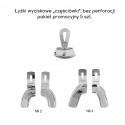 Impression tray, partial, solid, set 5 pcs.