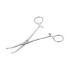 Hemostatic forceps, Kocher, 1x2 teeth, curved L- 18 cm