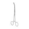 Hemostatic forceps, Kocher, 1x2 teeth, curved L- 18 cm