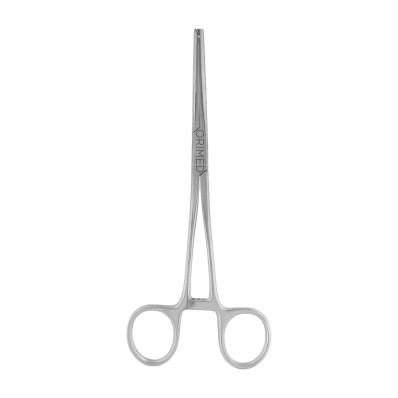 Hemostatic forceps, Kocher, 1x2 teeth, straight L- 18 cm