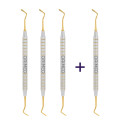 Filling instrument, stiff, W- 2.0 mm x 2.0 mm, TiN, set, 4 pcs