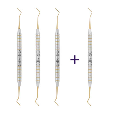 Filling instrument, small, dia 1.2 mm x 1.6 mm, TiN, 4 pcs