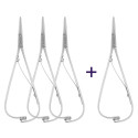 Mathieu orthodontic forceps, super fine tip, straight L- 14 cm, set, 4 pcs
