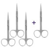 Iris scissors, sharp/sharp, straight, L- 11.5 cm, set, 4 pcs