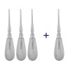Root elevator Bein, straight, W- 3 mm, set, 4 pcs