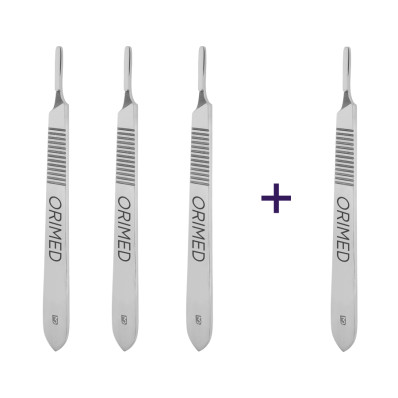 Scalpel Handle no. 3, L- 12.5 cm, set, 4 pcs