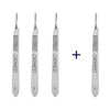 Scalpel Handle no. 3, L- 12.5 cm, set, 4 pcs
