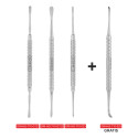 Raspators, set, 3 pcs + 1 pc. free