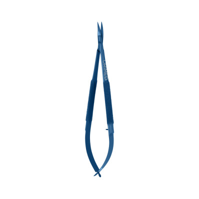 Microsurgical Westcott scissors, curved, L- 14.5 cm, titanium