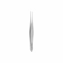 Graefe eye tweezers, 1x2 teeth, straight, L- 9.5 cm