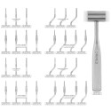 Osteotomes, 10 pcs set + mallet, custom selection